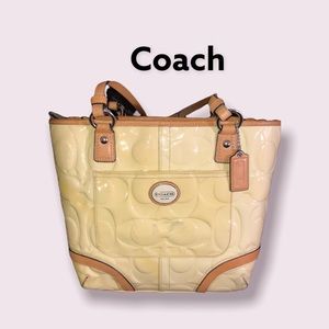 Coach Peyton Embossed Patent Leather Tote